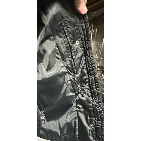 Marc New York Black Down Parka‎ with detachable fur trim hood size L - Picture 6 of 10